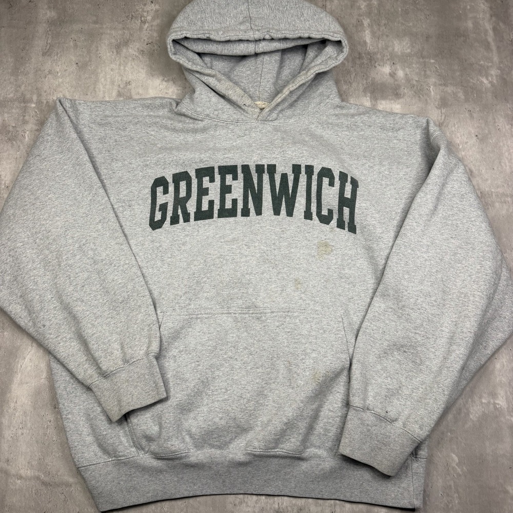 Brandy Melville John Galt Greenwich Oversized Grey Hoodie Sweatshirt One Size